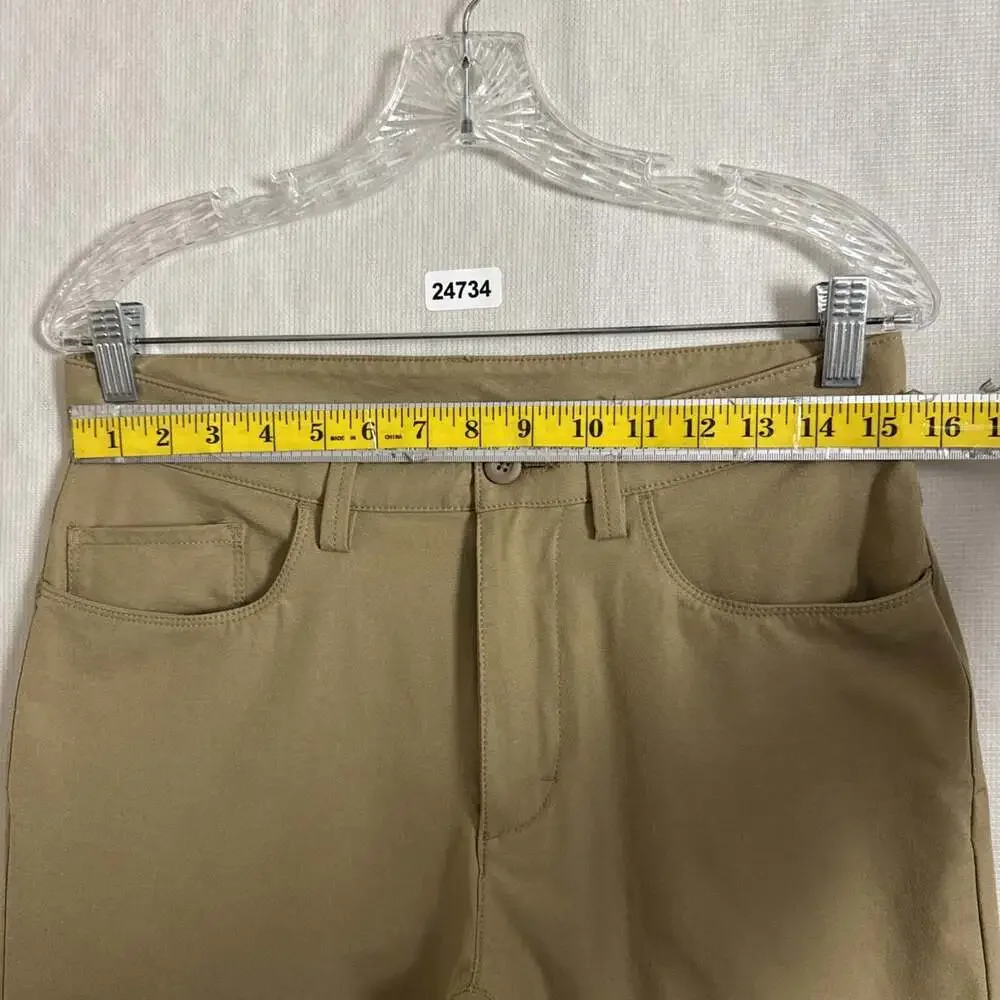 Prana Men's 30/32 Beige Stretch Polyester Slim Fit Chino Pants With Pockets